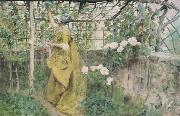 Carl Larsson The Vine Diptych oil on canvas